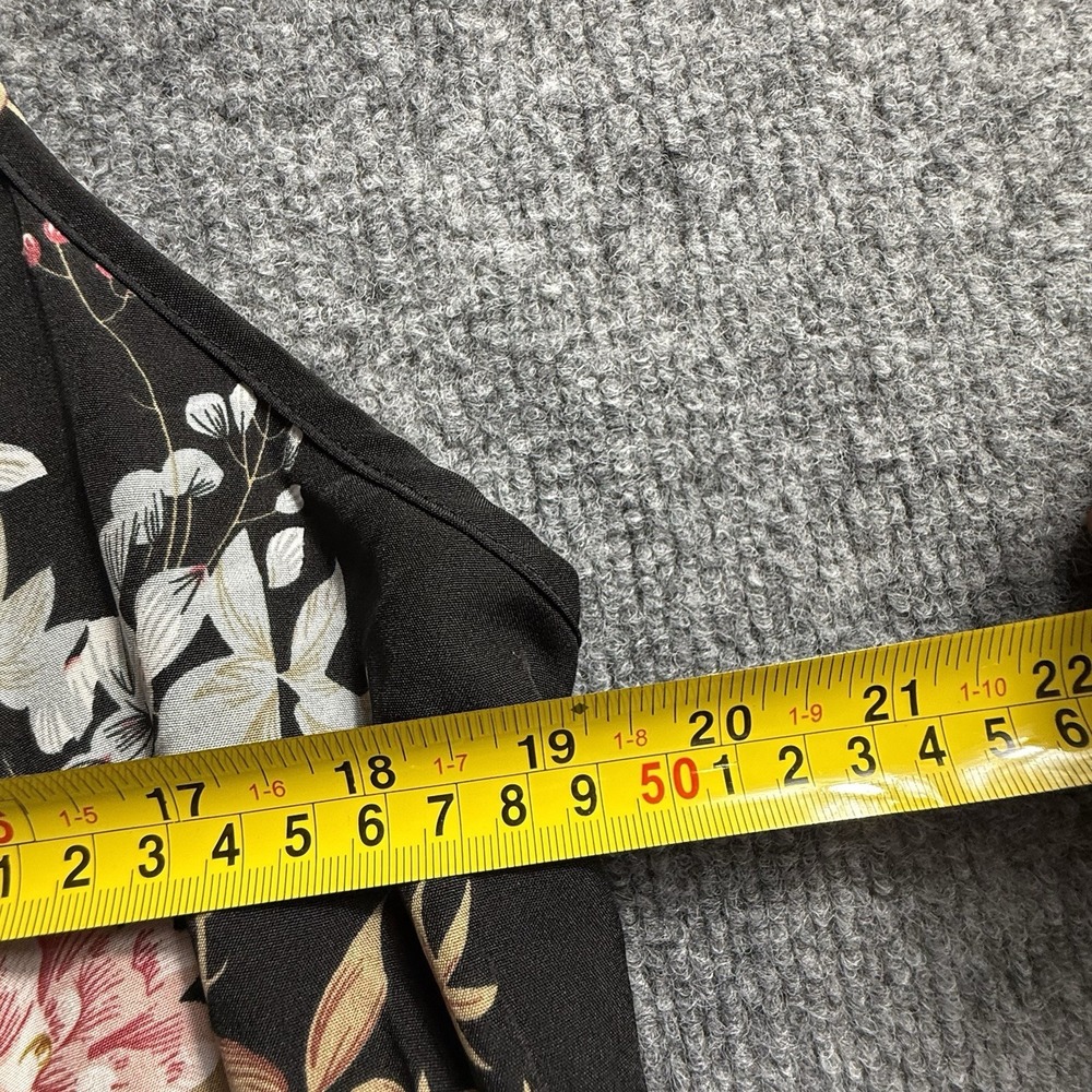 Plus Size 4X Black Floral Maxi Dress Pink Ruffle Shrug Shawl Cardigan Set - Picture 8 of 16